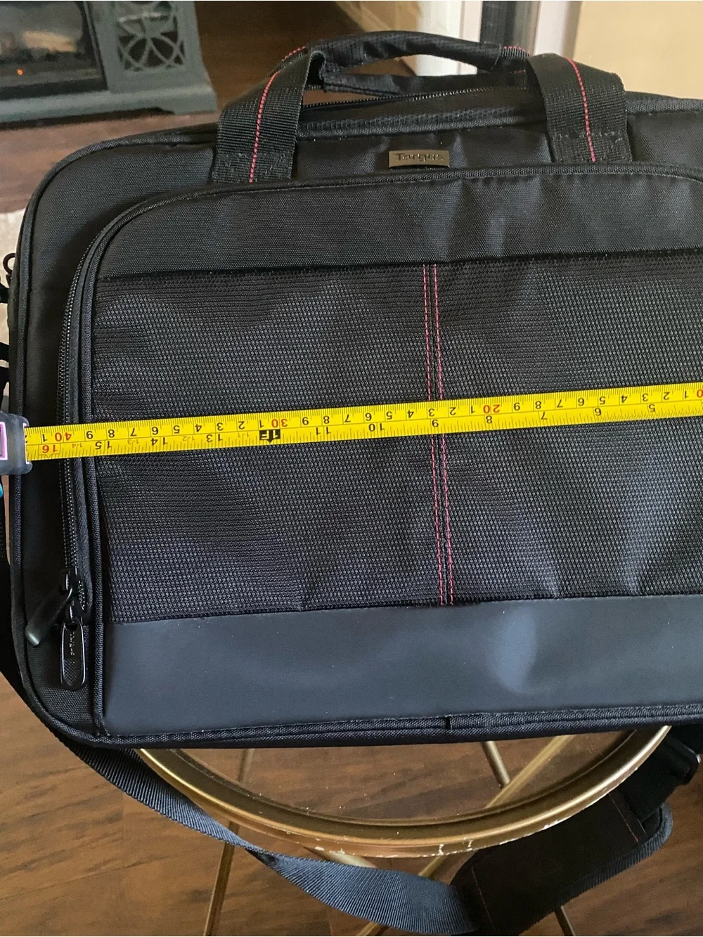 Targus Black Laptop Bag with Red Stitch Accents